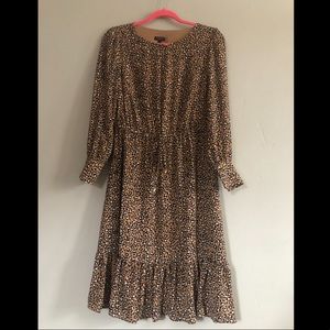Talbot’s Soft Leopard Print Fit & Flare Dress
